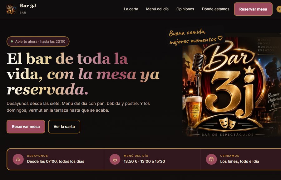 Web de Bar 3J