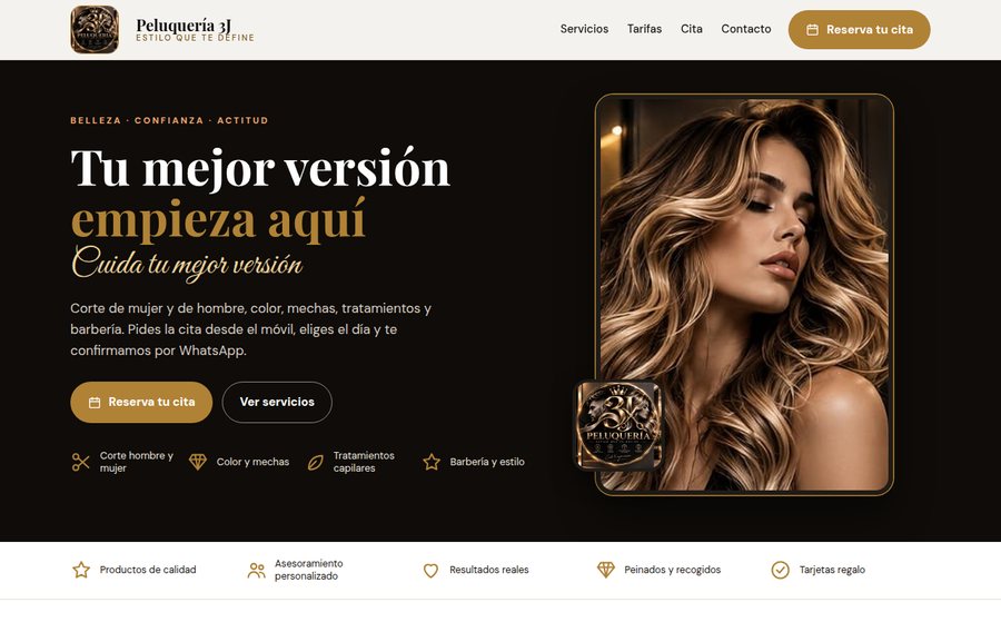 Web de Peluquería 3J