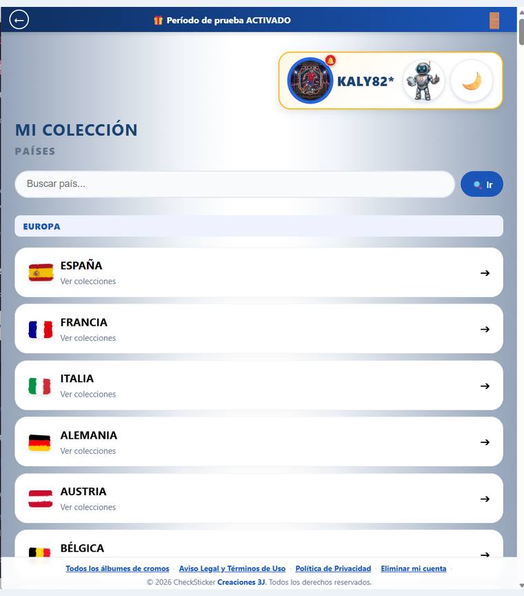 CheckSticker: Los álbumes, ordenados por país