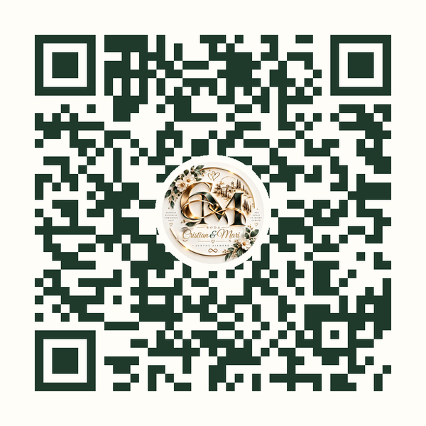 Código QR con el logo de Cristian & Mari